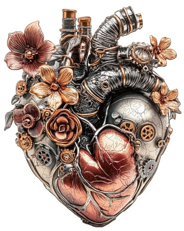 Blumuze Holzpuzzle Erwachsene, Mechanisches Herz Holz Puzzle, Holzpuzzle Einzigartige Tierform Puzzleteile,Puzzle Erwachsene 14+ mit Geschenkbox aus Holz 90 Stück(S-22.6 * 18.1cm)