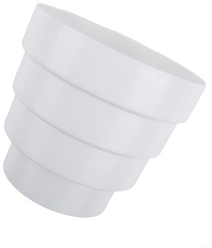 Niceminiwall Raccords ronds en plastique - Réducteur de tuyau de ventilation - 80 à 160 mm - Blanc - Adaptateur de tuyau de ventilation en PVC (A)