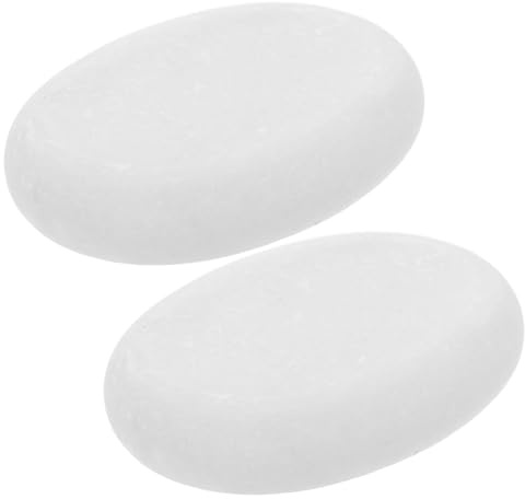 Pietre Marmo Bianco per Spa Domestica 2 Pezzi per Massaggio | Superficie Lucida e Scorrevole, Uso Caldo su Viso e Schiena, Set Compatto per Relax e Tensione