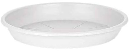 Plato para Maceta Ø200mm, Color Blanco, Ideal para Colocar Plantas y Recoger Exceso de Agua, protegiendo Superficies.