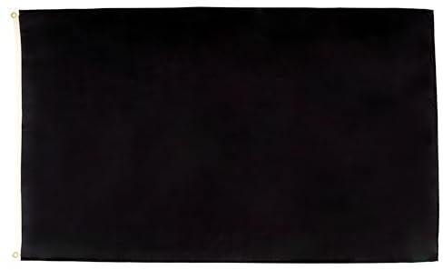 AZ FLAG Lot de 2 Drapeaux Unicolore Noir 150x90 cm Polyester 100D 2 Œillets | Usage intérieur et extérieur Drapeau décoratif de couleur blanche coutures doubles et bords renforcés