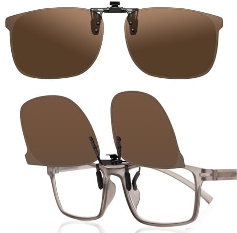 LUFF Polarisierte Unisex-Clip auf Sonnenbrille für verschreibungspflichtige Brillen-gute Clip-Stil Sonnenbrille für Myopie Brille im Freien/Fahren/Angeln