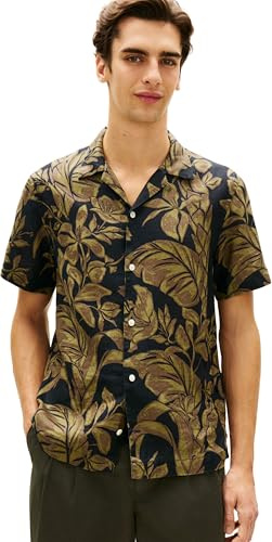 Tommy Hilfiger Herren Linen Floral AOP Ss Rf 1/2 Mw0mw42403 L/S Shirt
