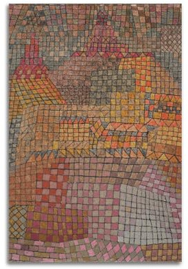 YMXSDIMDS Stadtburg Kr. by Paul Klee Gemälde, Poster, Zimmer, ästhetischer Druck, Kunstdruck, Leinwand, moderne Schlafzimmerdekoration, 40 x 60 cm