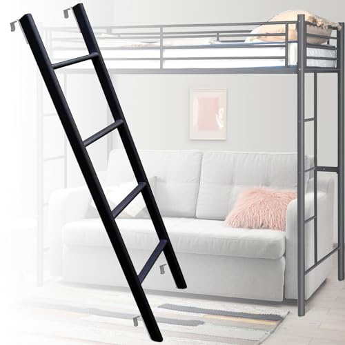 Scaletta di ricambio universale per letto a castello, 4/5 gradini, in metallo, con gancio multifunzione, per dormitorio, camper, loft, 140 cm