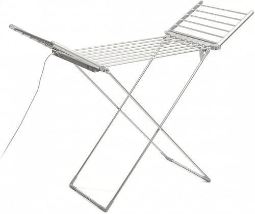 Étendoir à Linge Électrique - Séchoir à Linge Interieur Pliable Electrique - Sèche Linge Electrique - 20 Barres Chauffantes Séchage Rapide - 6 Niveau de Temperature Réglable avec Ecran Tactile