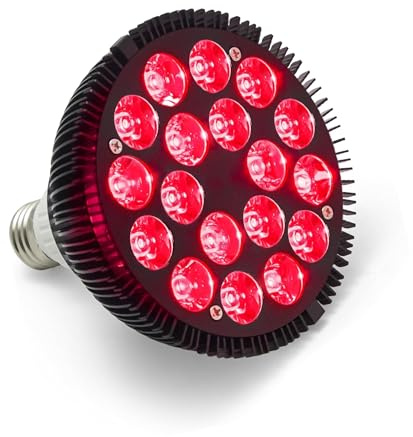 Elitzia 54W Rotlicht-Therapielampe 630 nm LED-Lichttherapie Rotlichtlampe Wärmelampe ETPAR18LR
