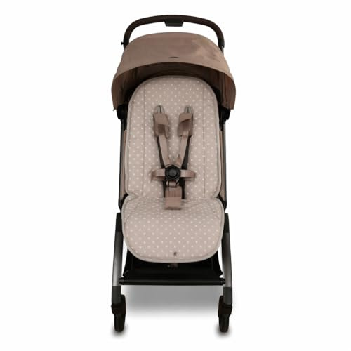 TititNins© - Funda Colchoneta Silla Paseo para Joolz Aer 2 | Acolchado Extra Confortable | 100% Algodón | ESTRELLA BLANCO