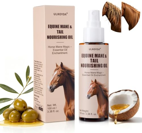 ULROYDA Spray Démêlant Cheval Pour Crinière Et Queue, 100 ml