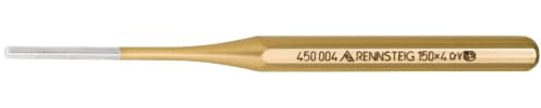 Rennsteig 450 004 0 Standard Octagonal Pin Punch, 0 V, Gold/Silver, 150 x 10 x 4 mm