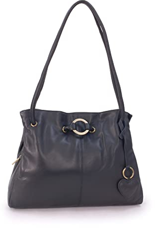 Gigi - Leder - Damenhandtasche/Schultertasche - OTHELLO 4323 - Schwarz