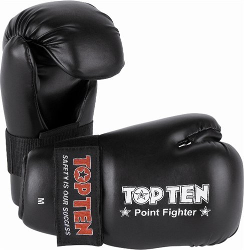Top Ten Semikontakt Handschuh Point Fighter schwarz Gr S