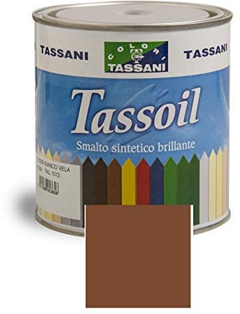 SMALTO SINTETICO TASSOIL LT.0,75 PER ESTERNO/INTERNO LEGNO/FERRO (CUOIO)