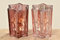 Teelicht Stern Glas Crackle Rosa Kupfer 2 er set Unikat Handarbeit 10 cm h