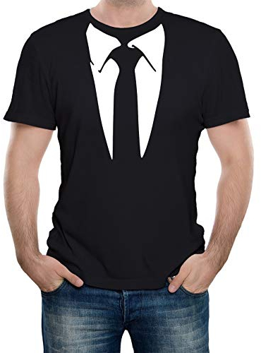 Bullshirt Herren Anzug T-Shirt Gr. Large Groß, Schwarz - Schwarz