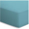 schlafgut Mako-Jersey Basic Spannbetttuch, Baumwolle, Lagune, 200 x 100 cm