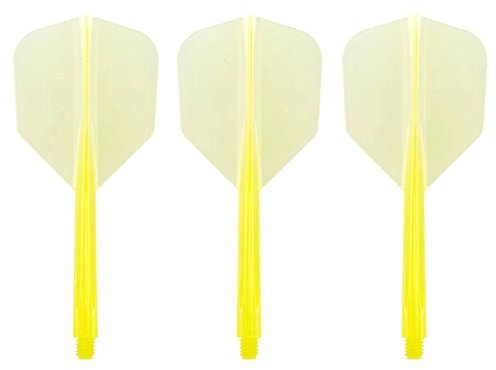 Condor Integrated Flight & Stem - Zero Stress - Small - Long Clear Yellow - 1 Set (3)