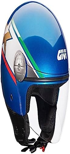 Givi HPS 10.7 Mini-Jet-Helm, Grafik Stern Italien Lackiert, XS