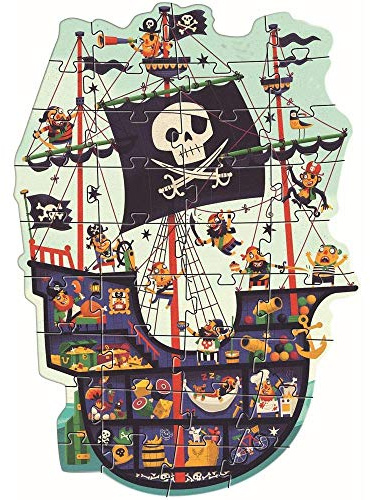 DJECO P. Riesiges Piratenschiff (37129), Mehrfarbig (1)