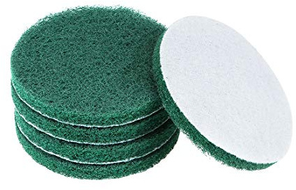 sourcing map 5 Inch 240 Grit Drill Power Brush Tile Scrubber Scouring Pads Cleaning Tool 5pcs