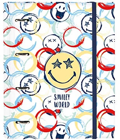 Safta - Smiley Ordner mit 4 Ringen, 30 mm, mehrfarbig, 270 x 35 x 320 mm (512090666)