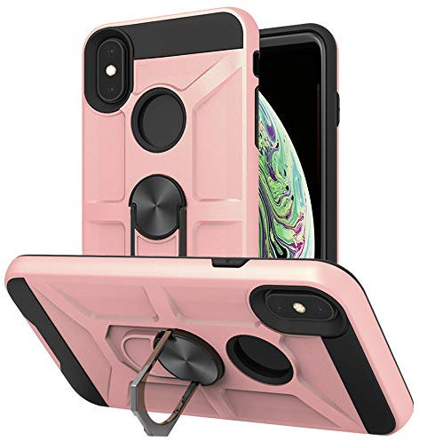 Case for iphone X/XS, Cuoqing Silicone Shockproof Hard Protective Phone Cover for iphone X/XS,Rose Gold