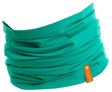 Halstuch aus Baumwolle, Multifunktionstuch, Schlauchtuch, Bandana, Geschenk für Frauen und Männer, Farbe/Design:Minze