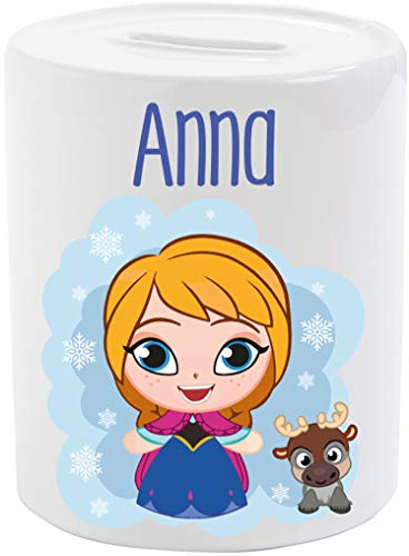 EZYshirt® Prinzessin und Meerjungfrau Spardose mit Wunschname