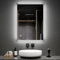 EMKE Bathroom Mirror with Shaver Socket, 800x600 MM Wall Mounted Bathroom LED Mirrors with Extra Fuse, Dimmable Switch and Demister Pad, Horizontal/Vertical