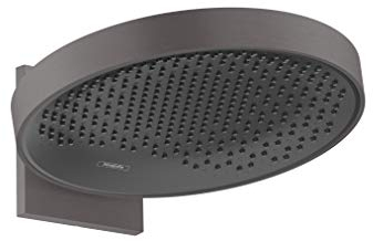 hansgrohe Duschkopf Regendusche Rainfinity (360mm, rund, 1 Strahlart, Wandmontage) Brushed Black Chrome