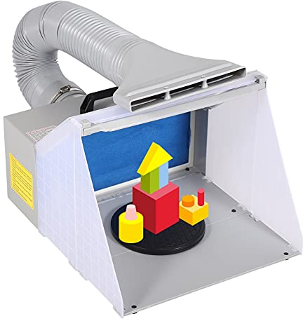 Cabina de aerógrafo, cabina de succión con aerógrafo, caja de pulverización, cabina de pintura con aerógrafo para modelos de pulverización, manualidades, decoración de pasteles