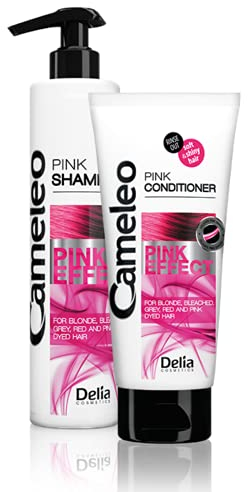 Cameleo – Pink Effekt - Haarwaschmittel - Conditioner - mit Grapefruit-Extrakt für blondes, gebleichtes, rot&rosa gefärbtes Haar - Weiches & glänzendes Haar mit rosa Höhepunkten - ohne Parabene, Salz