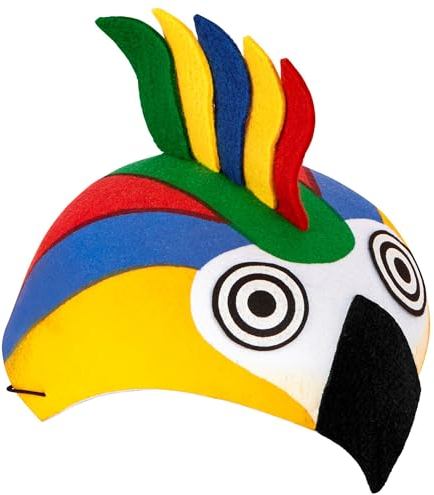 W WIDMANN MILANO Party Fashion - Tier Hut für Kinder, aus Filz, Maske, Tierkostüm, Kindergeburtstag, Karneval