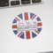 Wasseraufkleber, Klapprad, 5 x 5 cm, Geschenkaufkleber, Motiv: Union Jack