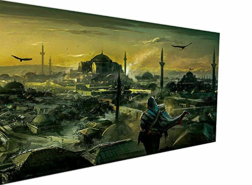 Magic Canvas Art - Bilder Assassin’s Creed Game Leinwandbild 1- teilig Hochwertiger Kunstdruck modern Wandbilder Wanddekoration Design Wand Bild, Größe: 100 x 75 cm