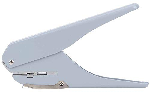 MOUMOUTEN Lochzange Papier Locher, Loseblattseiten Pilzlocher DIY Notebook Binder Stanzmaschine mit Lineal für A4 Papier, 6 Blatt A4 Papier(Grau)