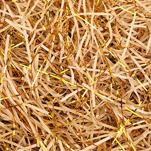 Hifot 100 Gramm Raffia Geschreddertes Papier Hamper Shred Geschenk Füllung Geschenk Hamper füllen Verpackung Party Supplies