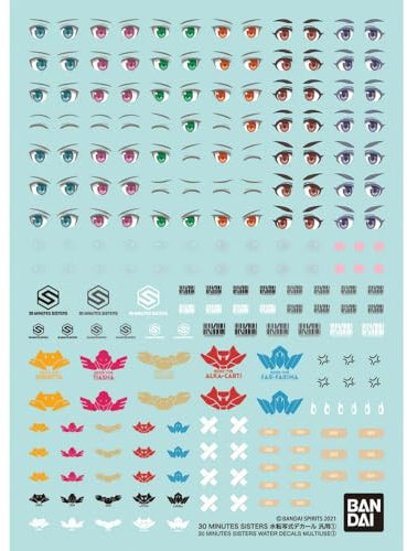 Bandai Hobby - 30 Minutes Sisters - Water Slide Decals Multiuse 1 (Bag Of 6)