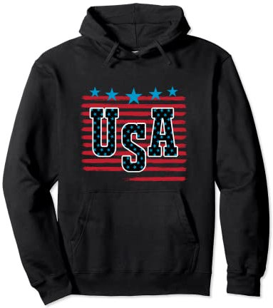 4. Juli Unabhängigkeitstag USA Amerikanische Flagge USA Pullover Hoodie