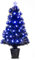 Christmas Tree World | 3ft Artificial Pre-lit Black Blue Star Fibre Optic Tree | Bushy and Luxury Quality PVC Tips | Easy to Assemble and Take Down | 45cm Diameter