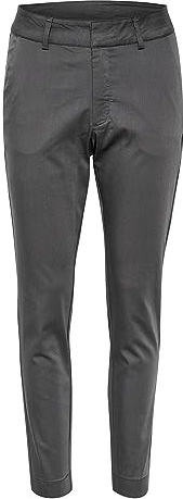 KAFFE Damen Freizeithose Kalea Damen Chino Hose Elegant Klassische Stoffhose Normale Passform Slim Fit 44, Dark Shadow