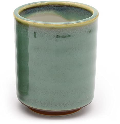 Zen Minded Japanese Ceramic Tea & Coffee Cup - Aoi Green Glaze