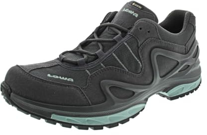 LOWA W Gorgon GTX Grau - Gore-Tex Sportlicher Damen Gore-Tex Outdoor-Fitnessschuh, Größe EU 37 - Farbe Graphit - Jade
