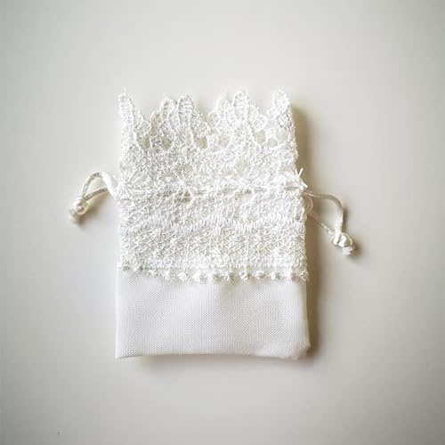 20/50/100 pièces Emballage De Noël Sac Cadeau en Dentelle Bonbons Dragée Sac À Cordon pour La Maison Fête De Vacances Bricolage Décor De Mariage