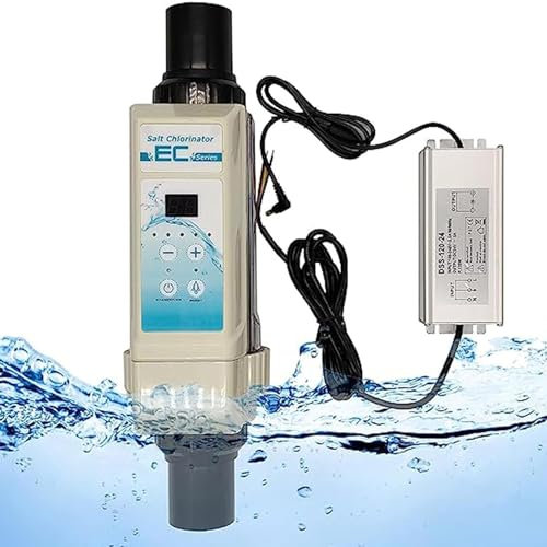 ExoticaBlend Chlorateur de Sel de Piscine, Chlorinateur de sel D'électrolyse de Générateur de Chlore d'eau Salée pour Spa de Piscine,8g/h