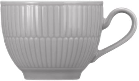 Seltmann Weiden Amina Silbergrau Kaffeetasse, 250 ml, Kaffeeobertasse mit dezentem Relief-Muster, Spülmaschinen- und Mikrowellenfest, Porzellan, Grau