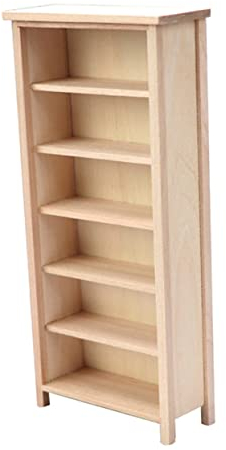 Zerodeko Puppenhaus Mini Bücherregal Maßstab 112 Miniatur Holz Bücherregal Dekorative Miniatur Möbel