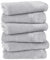 Pure Label 6-TLG. Handtücher Set mit Aufhängeschlaufen aus 100% Baumwolle, saugstark, weich und Oeko-TEX Zertifiziert - 6er Pack Handtücher 50x100 cm aus feinster Baumwolle, Grau - Hellgrau