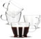 ZENS Espressotassen 4er-Set, 160ml kleine Espresso-Shot-Glas mit Griffen, klare Borosilikatglas Espresso Gläser, Demitasse Espresso tassen Set für Kaffee oder Tee, Kaffeemaschine Zubehör