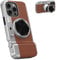 YAKVOOK Integrated Camera Phone Case for iPhone 11, Cute 3D Cartoon Retro Bluetooth Camera Phone Case with Mirror Hard PC Back Cover + Soft TPU Protector Compatible with Magsafe Brown